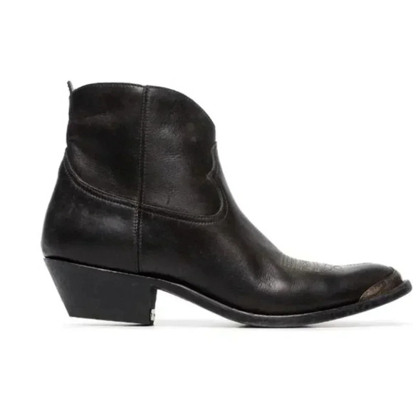Golden Goose Young Leather Cowboy Ankle Boot - Picture 1 of 16